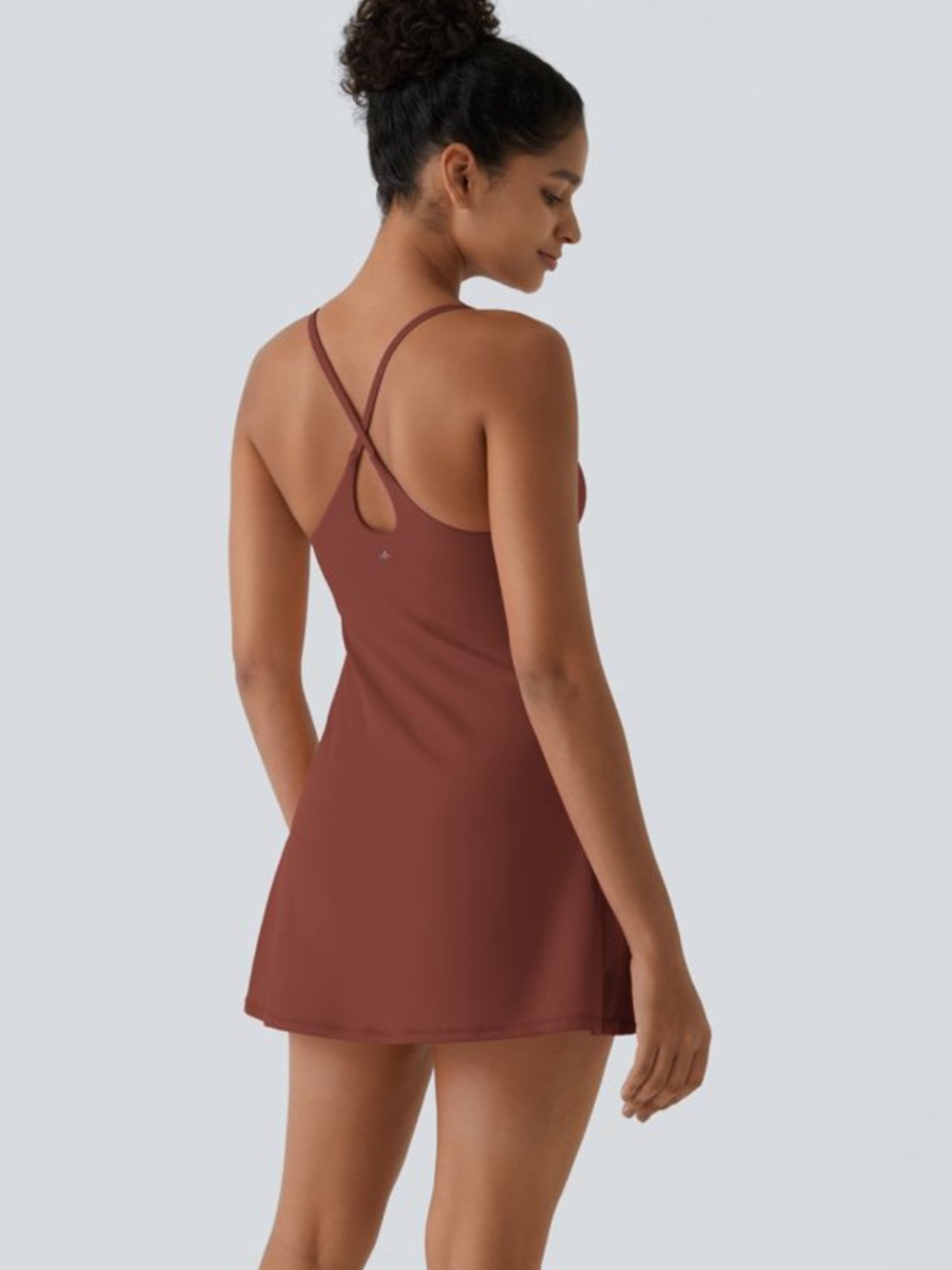 NWT Halara SoftlyZero Plush Athletic Dress w/ Pockets - Rust Red - Size M - Picture 2 of 8